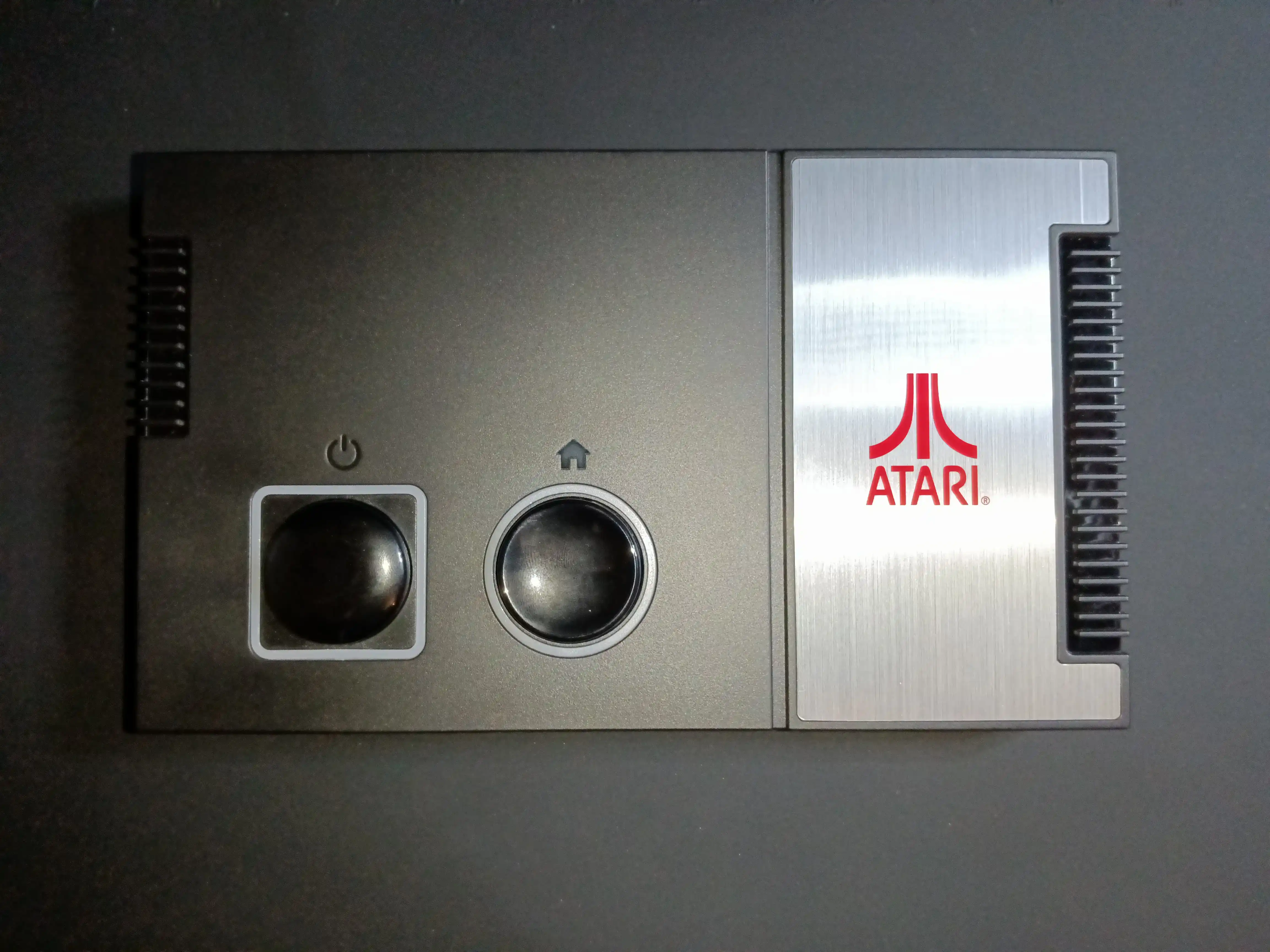 Top of the console.
